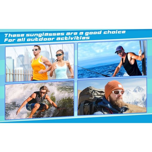 New 6 Pack Polarized Sport Sunglasses for Men Multipack Fit over Sunglas… - Picture 6 of 7